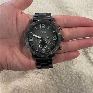 Fossil Black and Silver Metal Bracelet